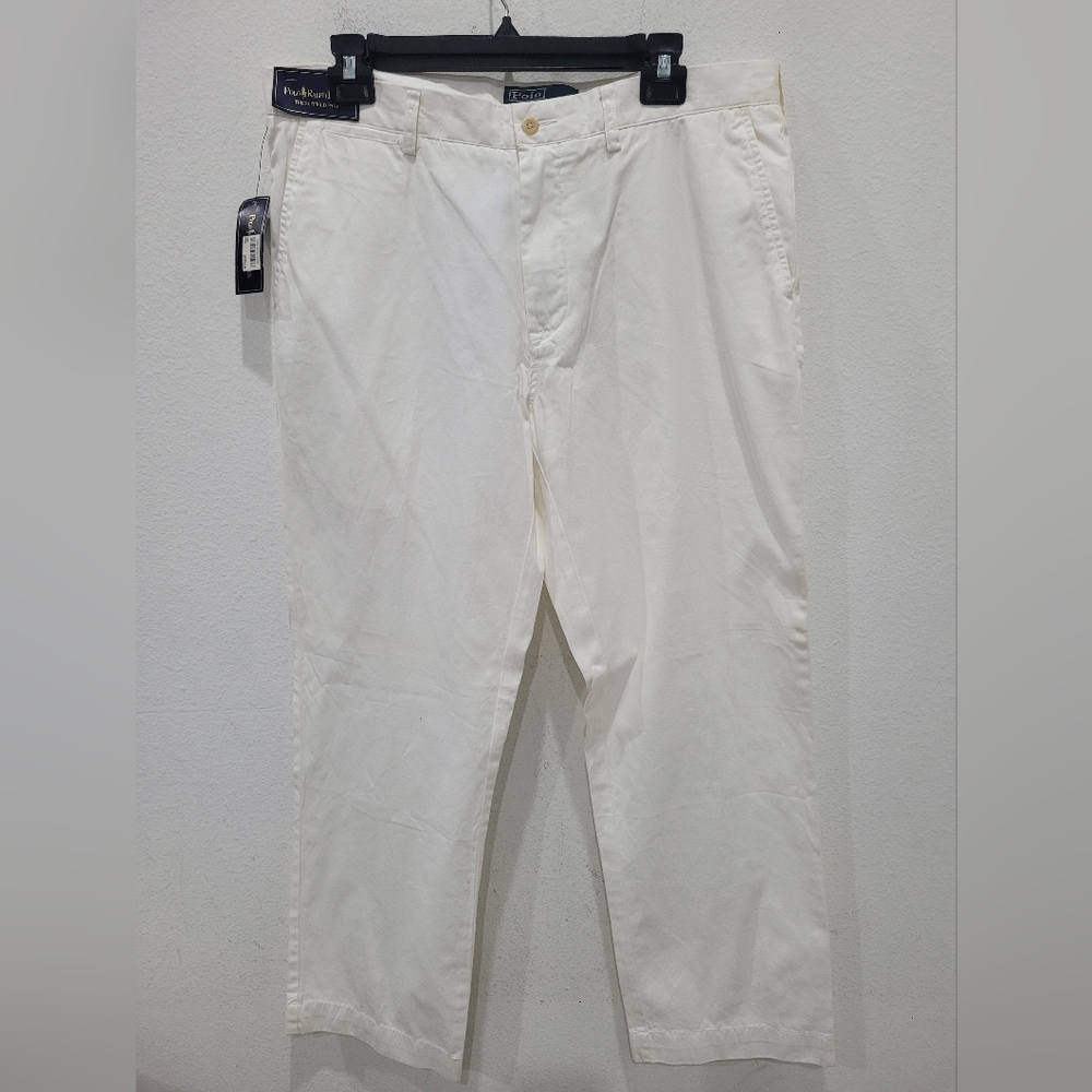 Polo Ralph Lauren Mens Corduroy Trousers White 36-30 NWT